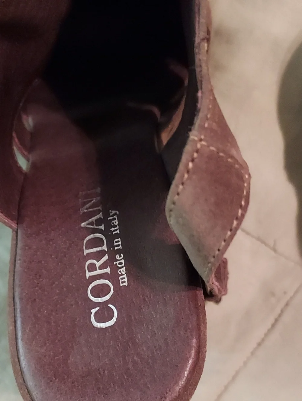 Cordani Suede Heels Brown Sz 39/8